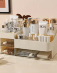 Chic Drawer-Style Cosmetic Organizer With Mirror