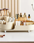 Cosmetic Storage Rack with Rotating Base and Divided Compartments