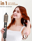 Hair Dryer Brush 3-in-1 Rotating Round