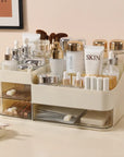 Chic Drawer-Style Cosmetic Organizer With Mirror